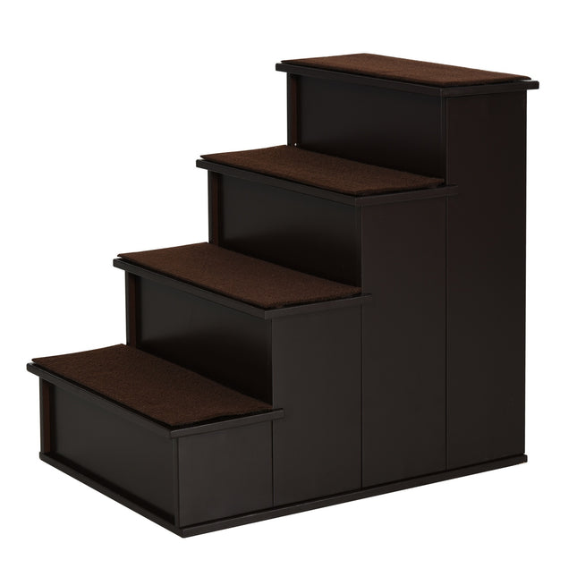 PAWROOM - Hundtrappa för vägen upp till säng och soffa, mörkbrun, 40×59×54,2 cm