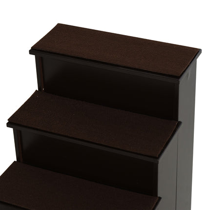PAWROOM - Hundtrappa för vägen upp till säng och soffa, mörkbrun, 40×59×54,2 cm