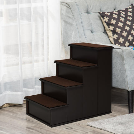 PAWROOM - Hundtrappa för vägen upp till säng och soffa, mörkbrun, 40×59×54,2 cm