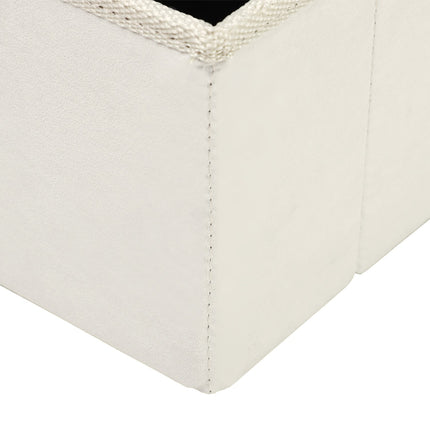PAWROOM - Hundtrappa med 3 steg och förvaring, vit, 40×54×48 cm