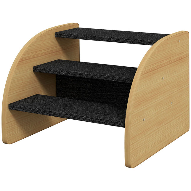 PAWROOM - Hundtrappa med 3 steg och halkskydd, 38,5×38,5×30 cm