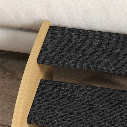 PAWROOM - Dog stairs with side wall, non-slip oak, for small pets