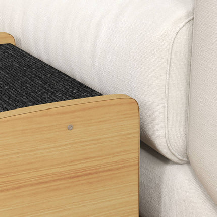 PAWROOM - Dog stairs with side wall, non-slip oak, for small pets