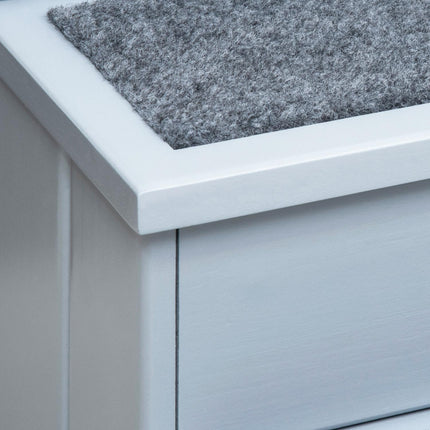 PAWROOM - Hundtrappa med 3 steg och halkskydd, grå, 40,5×44,5×38 cm