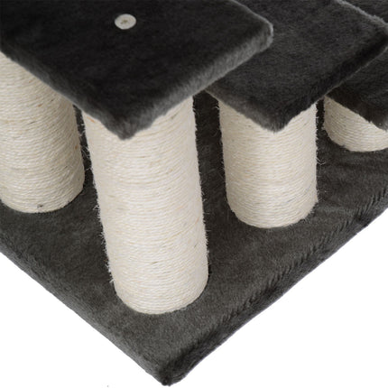 PAWROOM - Hundtrappa med 3 steg och halkskydd, grå, 45×35×34 cm