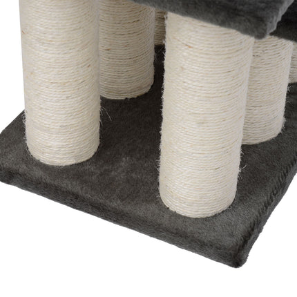 PAWROOM - Hundtrappa med 3 steg och halkskydd, grå, 45×35×34 cm