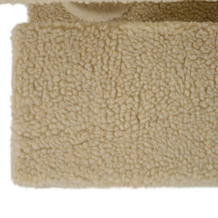 PAWROOM - Animal stairs, 4-step plush, beige, 63.5x43x60 cm