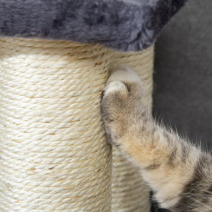 PAWROOM - Hundtrappa med 4 steg och halkskydd, grå, 60×40,5×59 cm