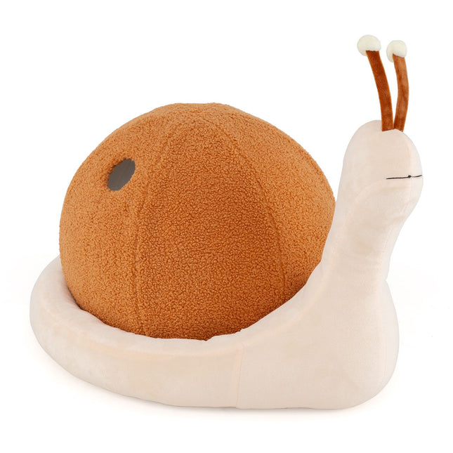 PAWROOM - 2-in-1 Snail-Shaped Cat Bed with Washable Cushion