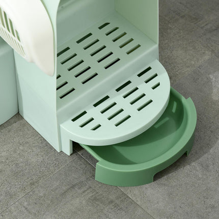 PAWROOM - Katthus för kattens egen plats i hemmet, grön/svart, 52×60×42 cm