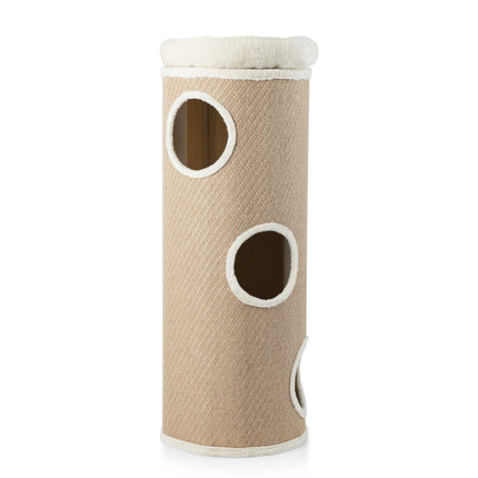 PAWROOM - Katthus för kattens krypin och vilostunder, brun, 43×43×113 cm