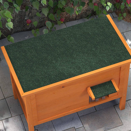 PAWROOM - Katthus i gran med öppningsbart tak, orange, 85×50×68,5 cm