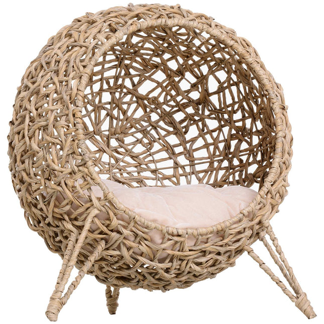 PAWROOM - Kattkoja för kattens krypin och vilostunder, natur, Ø52×58 cm