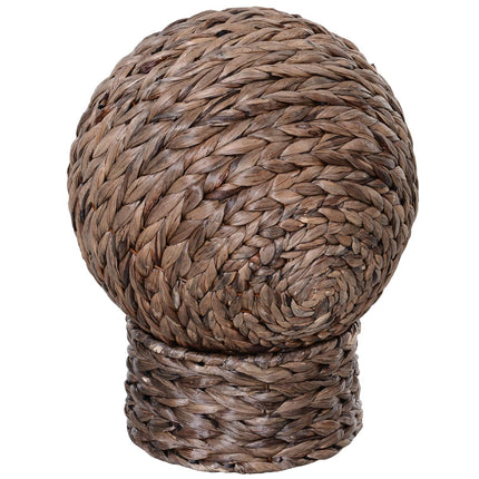 PAWROOM - Rattan Cat Cave Bed, dark brown, water hyacinth, with pillow