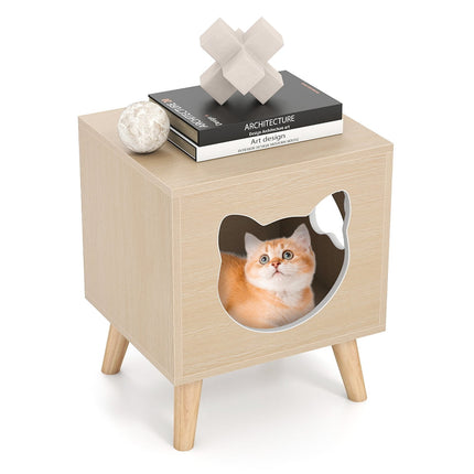 PAWROOM - Kattlådemöbel i MDF med ventilation, natur, 45×40×54 cm