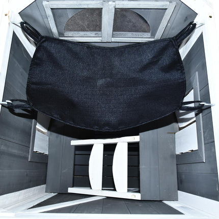 PAWROOM - Kattlådemöbel i gran för kattlådan i hemmet, grå, 59×55×109 cm