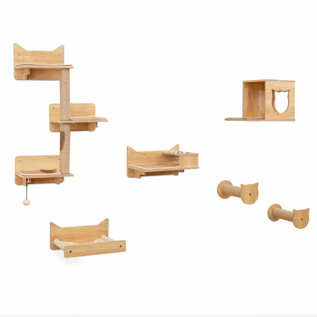 PAWROOM - Kattmöbel för vägg med jute och hängmatta, PV10341NA