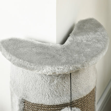 PAWROOM - Klöspelare för kattens klösstunder i hemmet, grå, 58 cm