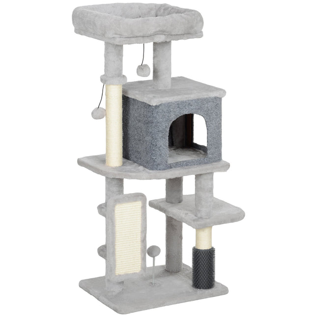 PAWROOM - Klösträd för kattens egna klösstunder, ljusgrå/cremevit, 104 cm