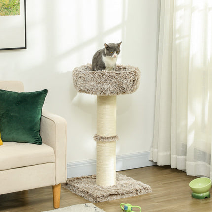 PAWROOM - Klösträd för klös och aktivitet i hemmet, brun/cremevit, 87 cm
