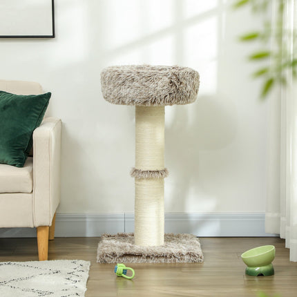 PAWROOM - Klösträd för klös och aktivitet i hemmet, brun/cremevit, 87 cm