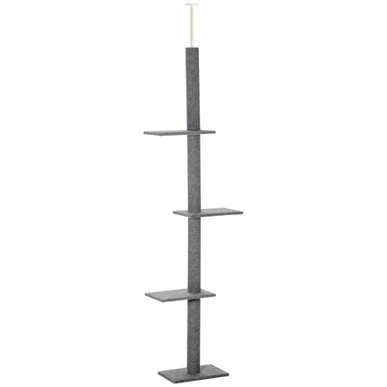 PAWROOM - Klösträd för klös och aktivitet i hemmet, grå, 228–260 cm