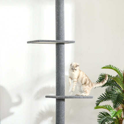 PAWROOM - Klösträd för klös och aktivitet i hemmet, grå, 228–260 cm