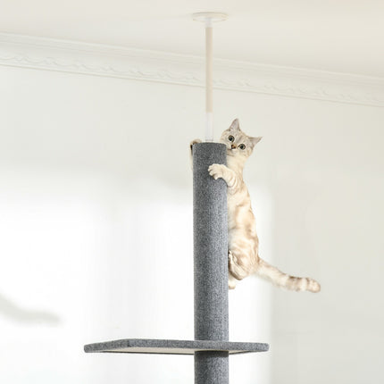 PAWROOM - Klösträd för klös och aktivitet i hemmet, grå, 228–260 cm