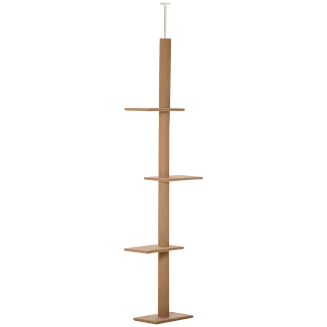 PAWROOM - Klösträd för klös och aktivitet i hemmet, ljusbrun, 228–260 cm