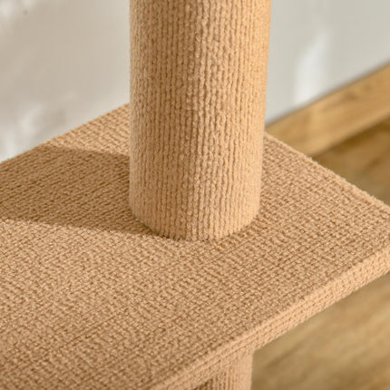 PAWROOM - Adjustable Cat Scratching & Climbing Tree, light brown