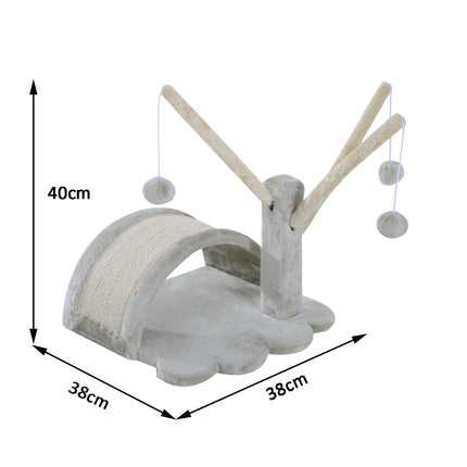 PAWROOM - Klösträd för klös och aktivitet i hemmet, ljusgrå, 40 cm