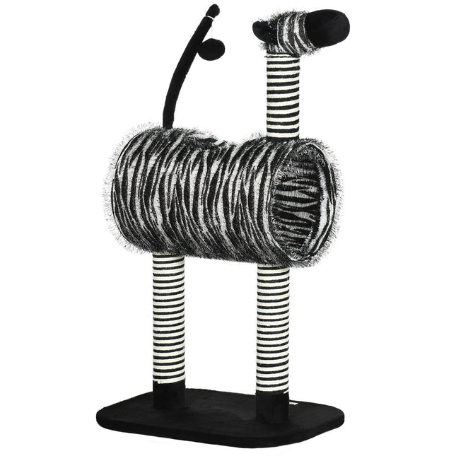 PAWROOM - Klösträd för klös och aktivitet i hemmet, svart/vit, 93 cm