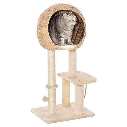 PAWROOM - Klösträd i MDF med sisal och koja, beige, 100 cm, D30-371