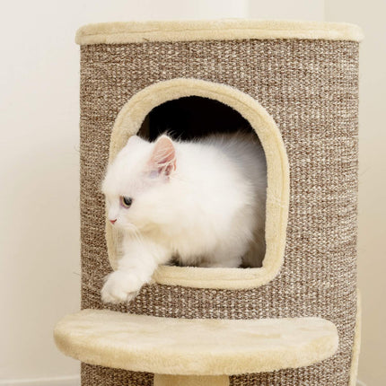 PAWROOM - Klösträd med 2 nivåer och liggplattform, beige/brun, 61 cm