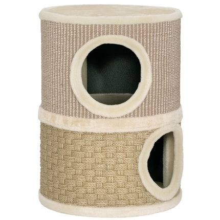 PAWROOM - Klösträd med 2 nivåer, sisal och klösbräda, brun, 49 cm