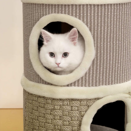 PAWROOM - Klösträd med 2 nivåer, sisal och klösbräda, brun, 49 cm