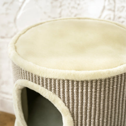 PAWROOM - Klösträd med 2 nivåer, sisal och klösbräda, brun, 49 cm