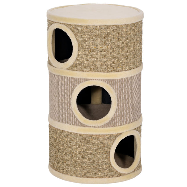 PAWROOM - Klösträd med 3 nivåer för kattens egna klösstunder, brun, 79 cm