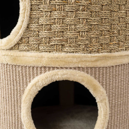 PAWROOM - Klösträd med 3 nivåer för kattens egna klösstunder, brun, 79 cm
