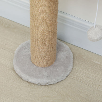 PAWROOM - Klösträd med 5 nivåer och liggplattform, ljusgrå/natur, 180 cm
