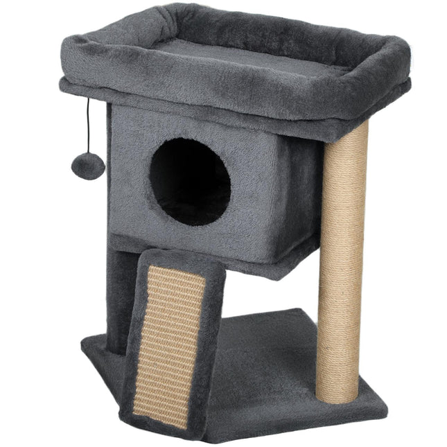 PAWROOM - Klösträd med jute för kattens egna klösstunder, mörkgrå, 57 cm