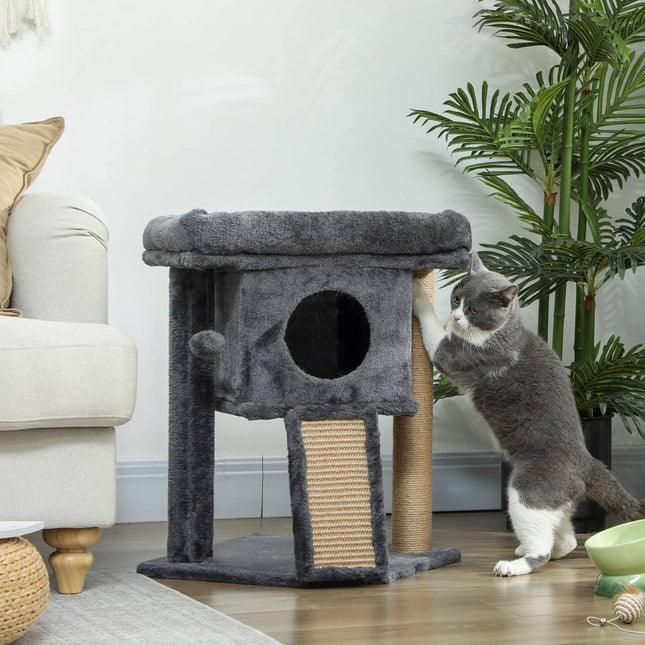 PAWROOM - Klösträd med jute för kattens egna klösstunder, mörkgrå, 57 cm