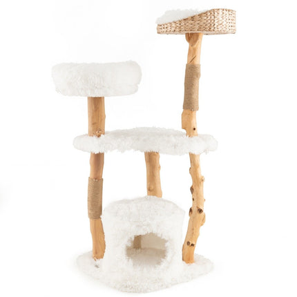 PAWROOM - Klösträd med jute för klös och aktivitet i hemmet, 124 cm