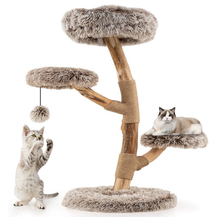 PAWROOM - Klösträd med jute, liggplattform och leksak, 50×90 cm