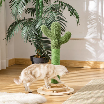 PAWROOM - Klösträd med kaktusform och sisal, grön/natur, 60 cm