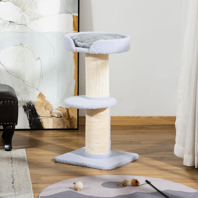 PAWROOM - Klösträd med sisal för klös och aktivitet i hemmet, blå, 91 cm