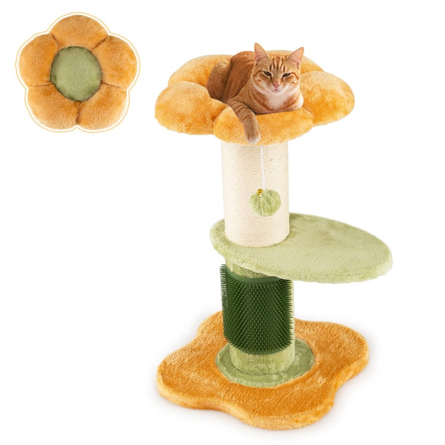 PAWROOM - Klösträd med sisal för klös och aktivitet i hemmet, gul, 69 cm