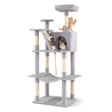PAWROOM - Cat Tree 158cm with Hammock and Scratching Posts