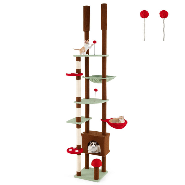 PAWROOM - Klösträd med sisal, jute och liggplattform, 207–237 cm