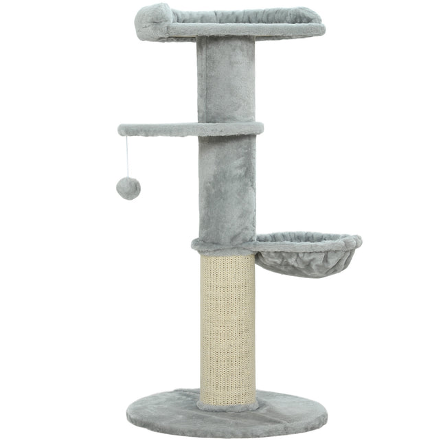 PAWROOM - Klösträd med sisal och hängmatta, ljusgrå/cremevit, Ø48×103,5 cm